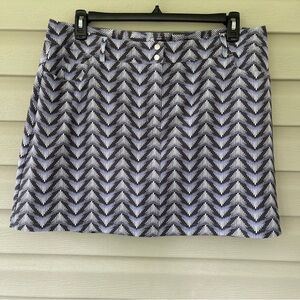Slazenger Women's Purple Black White Chevron Pattern Golf Skort Sz 14